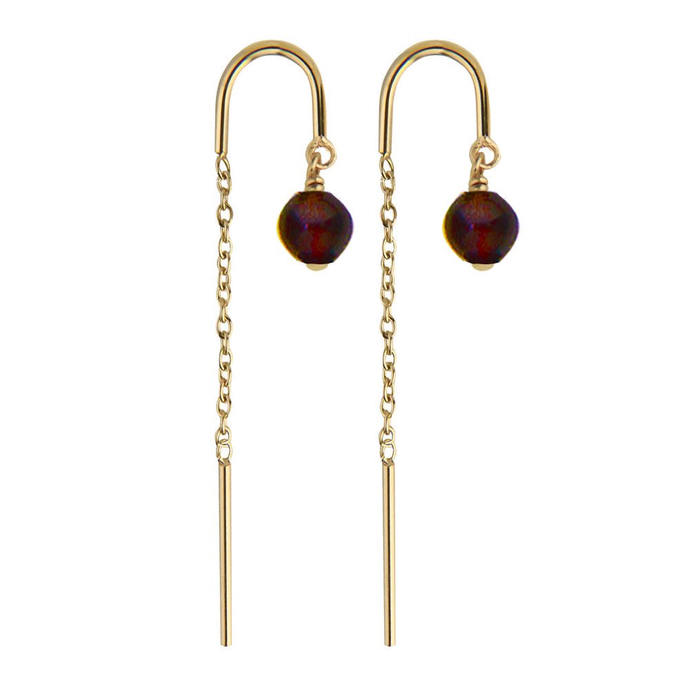 Jeberg Jewellery Ohrringe Rouge Noir Garnet, vergoldet