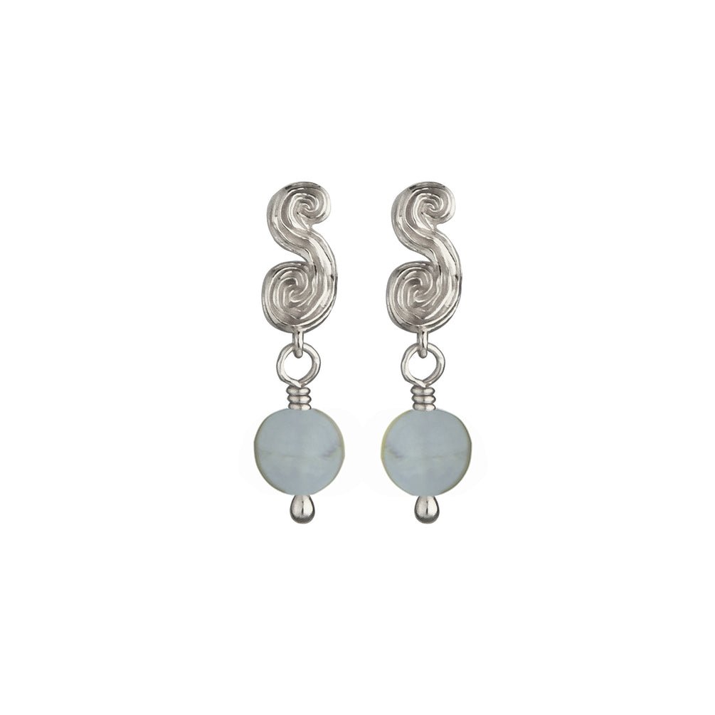 Jeberg Jewellery Ohrringe Seaside Stories Blue Lace Agate, Silber