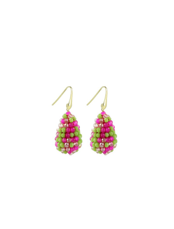 LOTT.gioielli Ohrringe Cone XS, fuchsia/lime, vergoldet