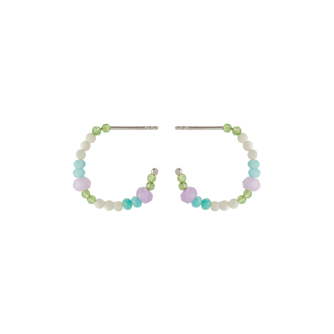 Pernille Corydon Creolen Sea Colour Hoops, Silber