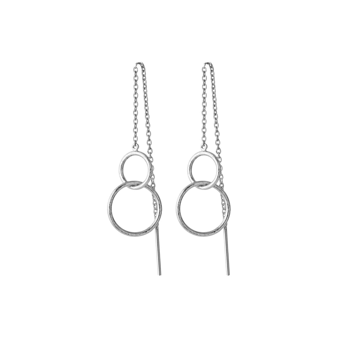 Pernille Corydon Ohrringe Double Plain Earchains, Silber