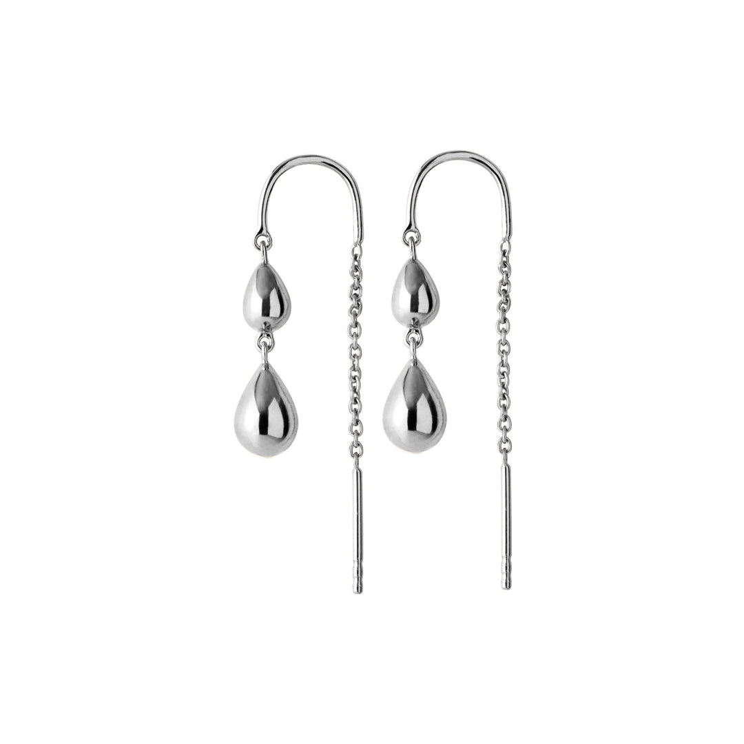 Pernille Corydon Ohrringe Rain Earchains, Silber