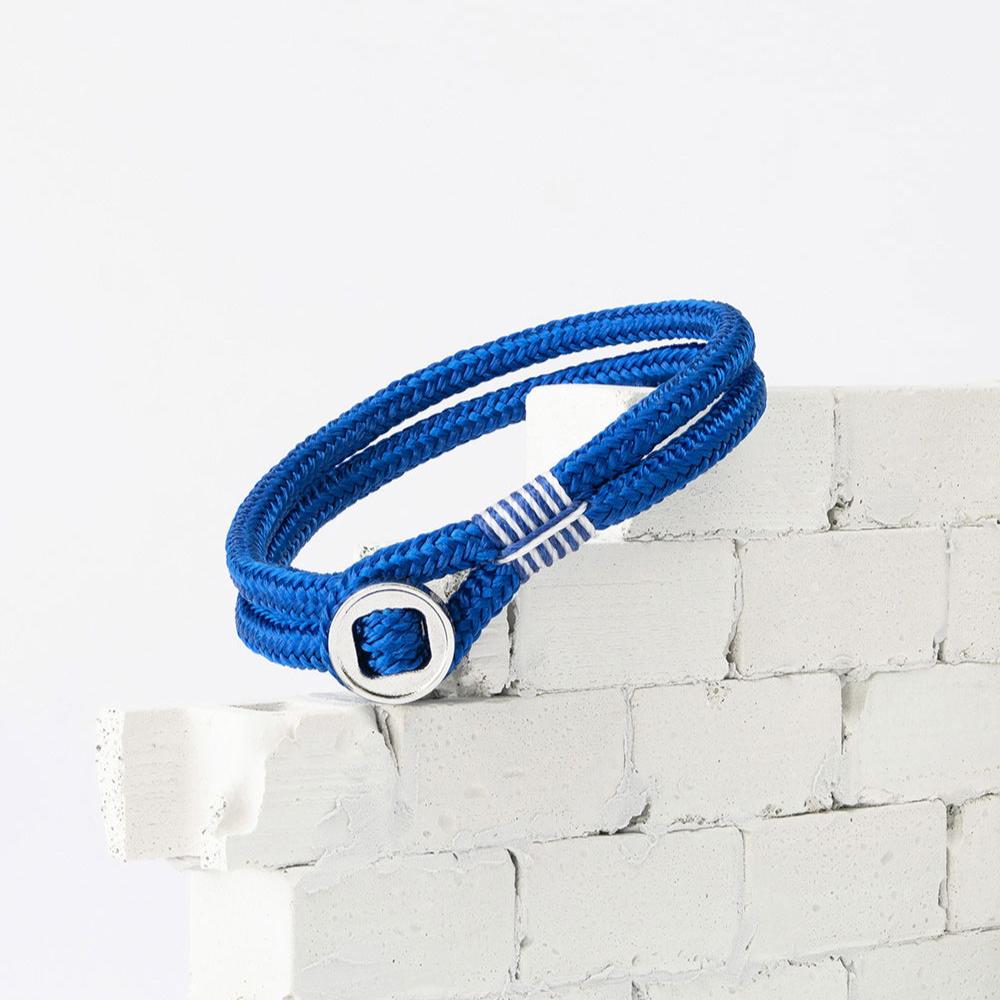 Pig & Hen Armband Don Dino, Cobalt/Silver