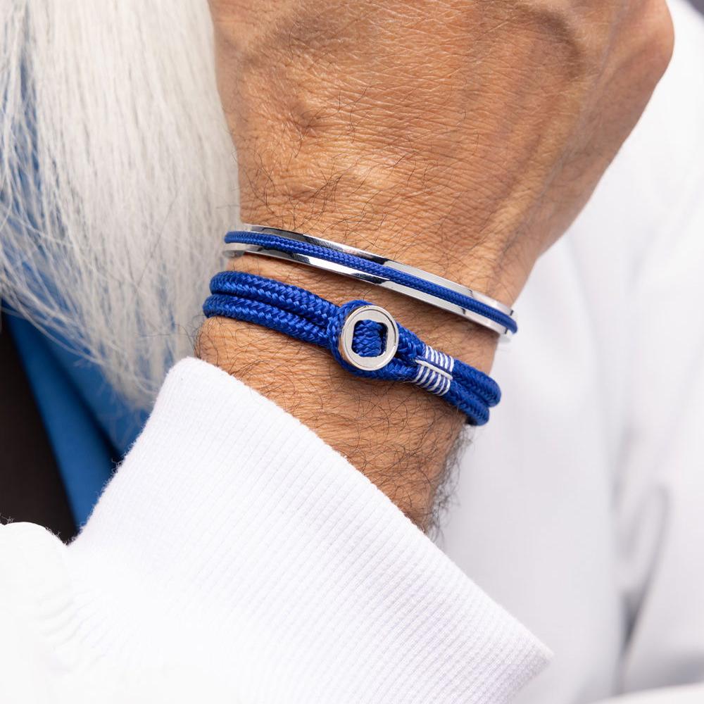 Pig & Hen Armband Don Dino, Cobalt/Silver