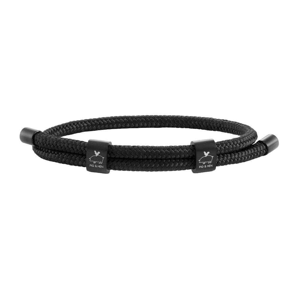 Pig & Hen Armband Little Lewis DBL, Black/Black