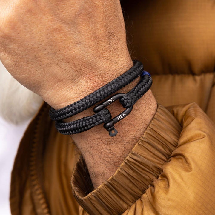 Pig & Hen Armband Salty Steve, Black/Black