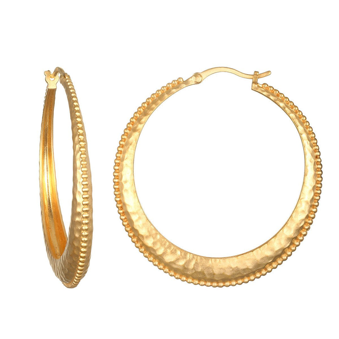 Satya Jewelry Creolen Timeless Beauty Dot Hoop, vergoldet