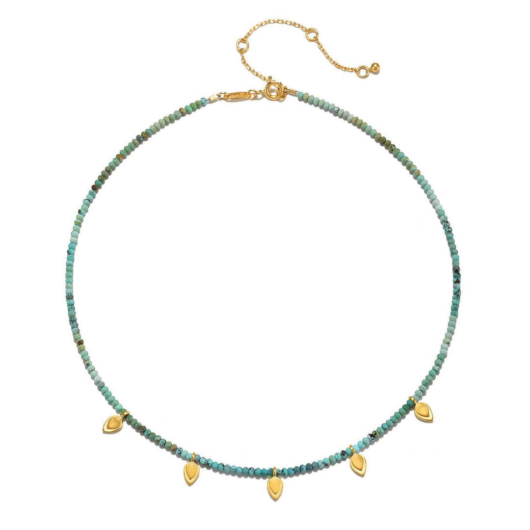 Satya Jewelry Kette Emerging Hope Turquoise Petal Choker, vergoldet