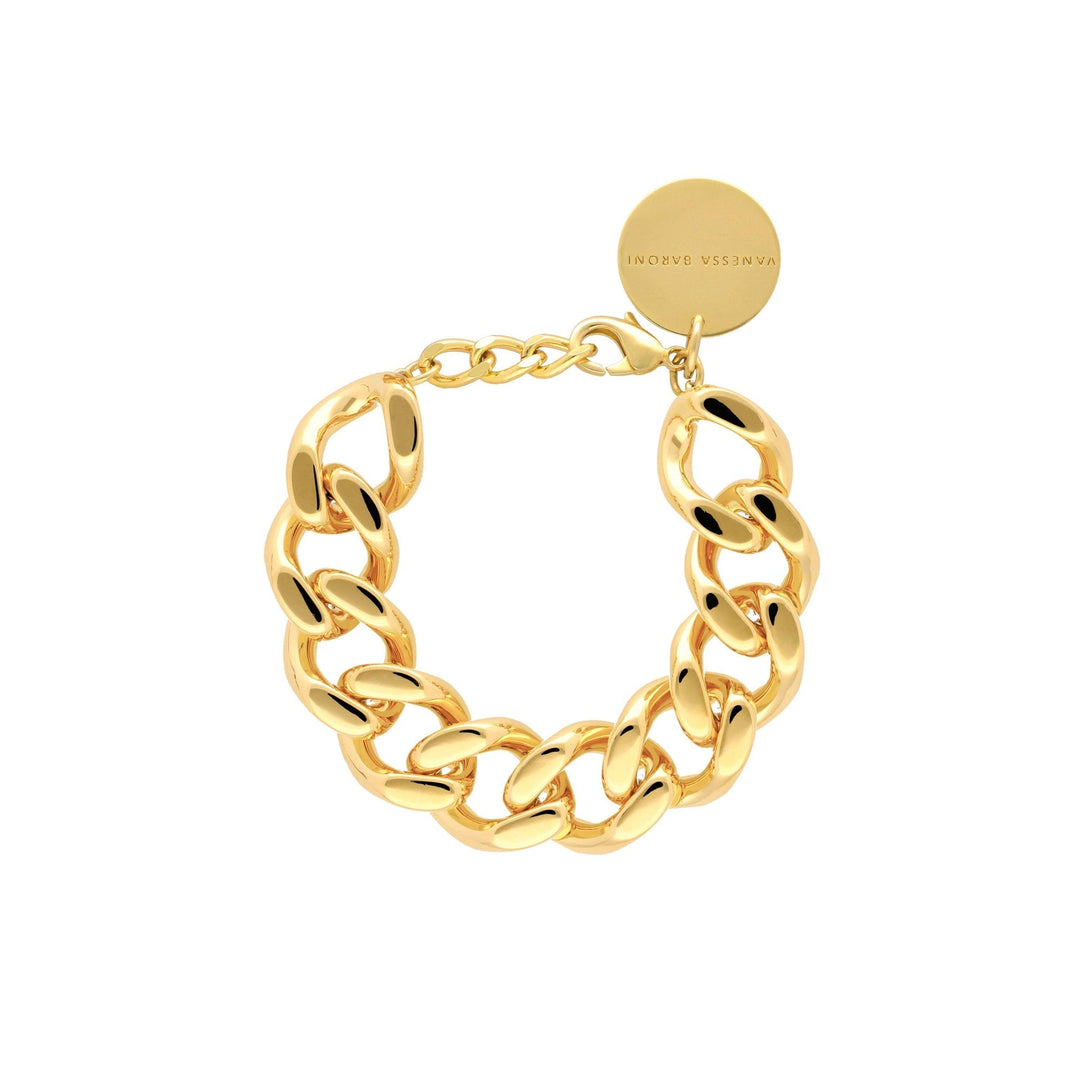 Vanessa Baroni Armband Mini Flat Chain, gold, vergoldet